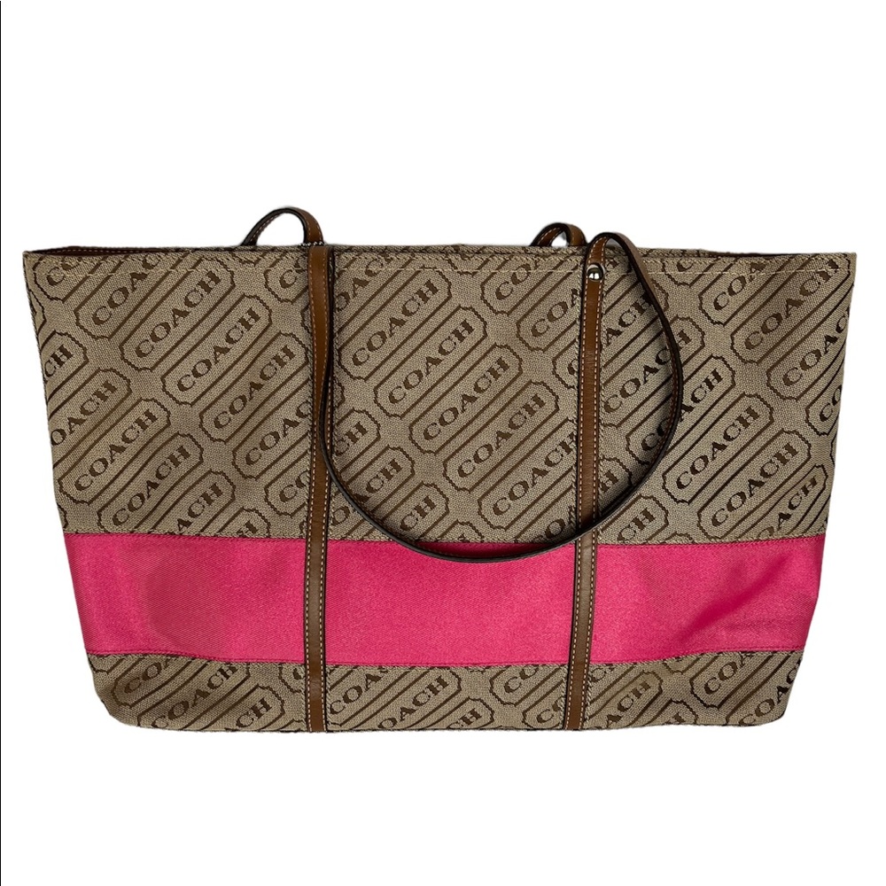Coach Lozenge Signature Canvas Tote